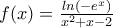 f(x)=\frac{ln(-e^x)}{x^2+x-2}