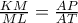 \frac{KM}{ML}=\frac{AP}{AT}