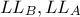 \displaystyle{ 
LL_B ,LL_A  
}