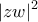 \displaystyle{|zw|^2}