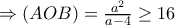 \Rightarrow (AOB)=\frac{a^2}{a-4}\geq 16