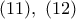 (11),\ (12)