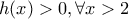 h(x)>0, \forall x>2