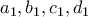 a_1,b_1,c_1,d_1