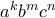 a^kb^mc^n