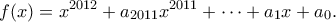 \displaystyle{f(x)=x^{2012}+a_{2011}x^{2011}+\dots+a_1x+a_0.}