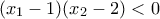 (x_{1}-1)(x_{2}-2)<0