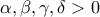 \alpha,\beta,\gamma,\delta>0