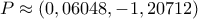 P\approx (0,06048, -1,20712)
