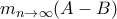 \displaystyle\\lim_{n\rightarrow\infty }(A-B)