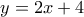 y=2x+4