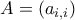 A=\left( a_{i,i}\right)