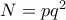 N=pq^2