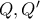 Q,{Q}'