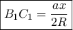 \boxed{\displaystyle{{B_1}{C_1} = \frac{{ax}}{{2R}}}}
