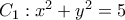 C_1:x^2+y^2=5