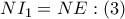 NI_{1}=NE:(3)
