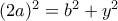 (2a)^2=b^2+y^2