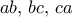 ab,\,bc,\, ca