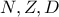 N,Z,D