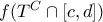f(T^{C}\cap [c,d])
