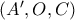 \left( {A',O,C} \right)