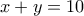 x+y=10 x+y=10