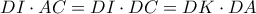 DI\cdot AC=DI\cdot DC=DK\cdot DA
