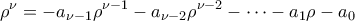 \displaystyle{\rho^{\nu}=-a_{\nu-1}\rho^{\nu-1} - a_{\nu-2}\rho^{\nu-2}-\cdots  -a_{1}\rho-a_0}