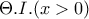 \Theta .I.(x>0)