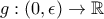g:(0,\epsilon )\rightarrow \mathbb{R} g:(0,\epsilon )\rightarrow \mathbb{R}