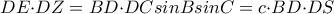 DE{\cdot}DZ= BD{\cdot}DCsinBsinC= c {\cdot} BD{\cdot}DS