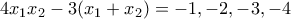 4x_1x_2-3(x_1+x_2)=-1,-2,-3,-4