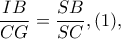 \dfrac{IB}{CG}=\dfrac{SB}{SC},(1),