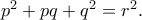 p^2 + pq + q^2 = r^2.