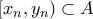 \displaystyle{[x_n,y_n) \subset A}