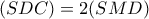  (SDC)=2(SMD)