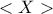 <X>