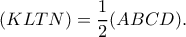 (KLTN)=\dfrac{1}{2} (ABCD).