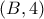 (B , 4)