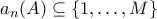 a_{n}(A)\subseteq \{1,\ldots,M\}