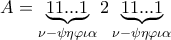 \displaystyle{ A=\mathop{\underbrace{11... 1}}\limits_{\nu -\psi \eta \varphi \iota \alpha}2\mathop{\underbrace{11 ... 1}}\limits_{\nu -\psi \eta \varphi \iota \alpha}} \displaystyle{ A=\mathop{\underbrace{11... 1}}\limits_{\nu -\psi \eta \varphi \iota \alpha}2\mathop{\underbrace{11 ... 1}}\limits_{\nu -\psi \eta \varphi \iota \alpha}}