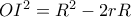 OI^2=R^2-2rR