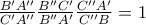 \frac{B'A''}{C'A''} \frac{B''C'}{B''A'} \frac{C''A'}{C''B}=1