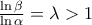 \frac{\ln \beta }{\ln \alpha }=\lambda >1