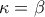 \kappa =\beta