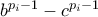 b^{p_i-1}-c^{p_i-1}