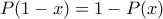 P(1-x)=1-P(x) P(1-x)=1-P(x)