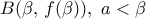 B(\beta ,\,f(\beta )),\,\,a<\beta