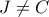 \displaystyle{J\neq C}